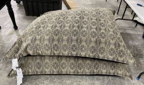 Two Large Upholstered Bean Bags