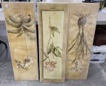 Three Floral Wall Panels