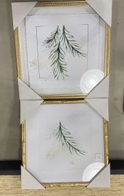 Pair of Gold Gilt Framed Flower Prints