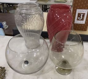 Large Glass Bowls and Vases
