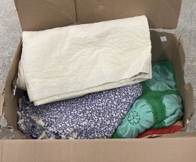 Box Lot of Cross Stitch Blankets