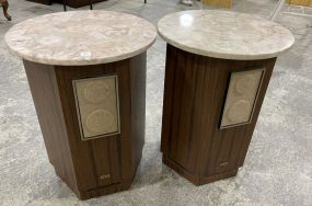 Two Empire Speakers with Marble Tops
