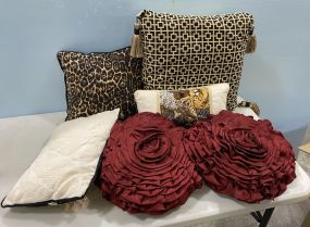 Group of Decorative Throw Pillows