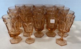 Set of Pink Drinking Glasses