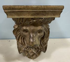 Plastic Lion Head Wall Shelf