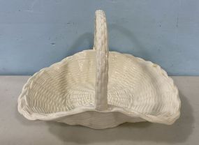 Signed Hand Crafted Ceramic Basket