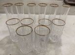 12 Gold Rimmed Glasswares