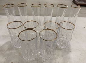 12 Gold Rimmed Glasswares