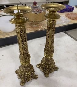 Pair of Brass Candle Sticks