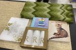 Quilt, Monogrammed Fingertip Towels, Table Runner, Angel Plague, Cat Record Book