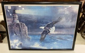 Framed Eagle Flying Puzzle