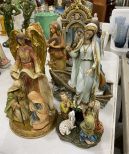 Group of Angel and Religious Figurines