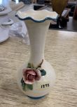 Ceramic Flower Bud Vase Rose Themed, 27 of 116 Marked Italy