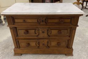 Victorian Style Marble Top Chest