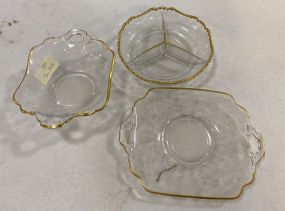 Three Cambridge Glass