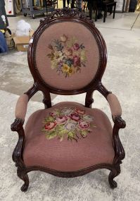 French Carved Parlor Arm Chair