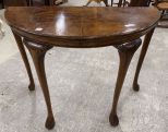 Antique Burl Mahogany Console Table