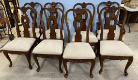 Antique Reproduction Queen Anne Style Cherry Dining Chairs