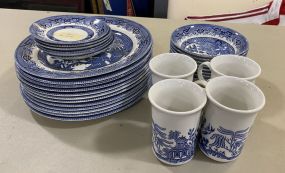 Churchill Blue & White China