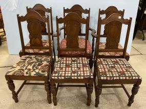 Six Colonial Revival Dining Chairs