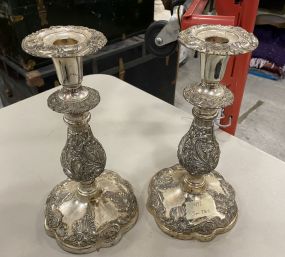 Eales Silver Plate Candle Holders