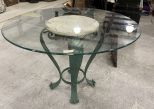 Glass and Metal Breakfast Table