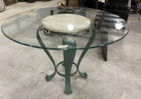 Glass and Metal Breakfast Table