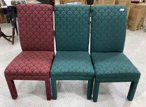 Three Upholstered Breakfast Table Chairs
