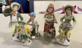 Four Bisque Porcelain Figurines