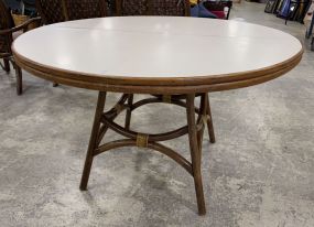 Round Bamboo Style Breakfast Table