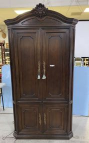 French Linen Press Style TV Armoire