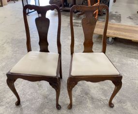 Pair of Mahogany Queen Anne Side Chairs