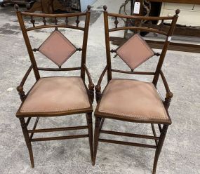 Pair of Vintage Mahogany Chairs