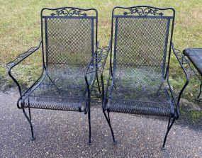 Pair of Iron Patio Chairs