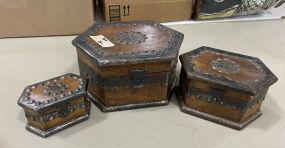 Three Assorted Sized Trinket Boxes