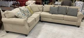 Two Piece Upholstered Sectional Sofa