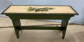 Holly Decorated Modern Bench