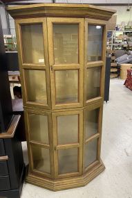 Gold Painted Curio Cabinet