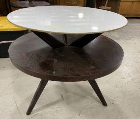 Mid Century Round Lamp Table