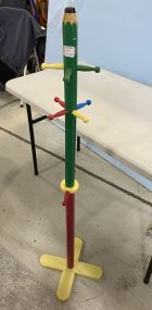 Childs Multi Color Coat Rack