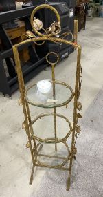 Gold Gilt Leaf Metal Stand