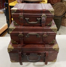 Three Decorative Luggage Storage