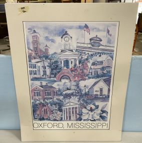 Signed Magnolia Mills Poster Oxford Mississippi