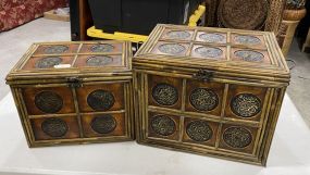 Two Storage Wood Boxes