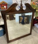 Cherry Beveled Dresser Mirror