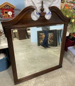 Cherry Beveled Dresser Mirror