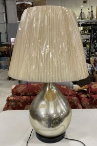 Large Silver Contemporary Vase Lamp