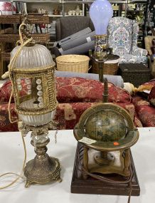 Globe Lamp and Art Deco Lamp