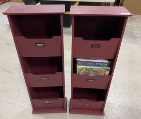 Two Pink Magazine Stands