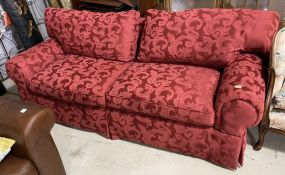 Paul Robert Red Upholstered Sofa